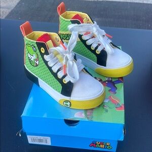 Mario Nintendo Kids Sneakers - Green, Yellow, and Black